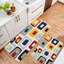 Tapis de cuisine antidérapants carrés rétro 2 pièces