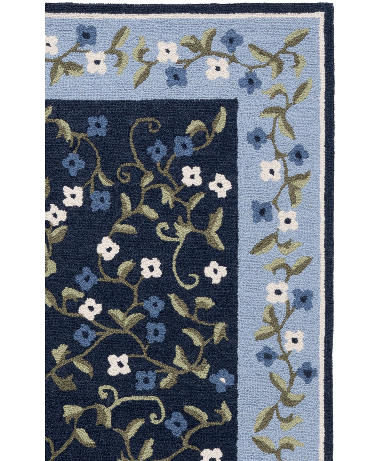 Hand-Tufted Wool Floral Outdoor Rug, Rectangle 3' x 5'