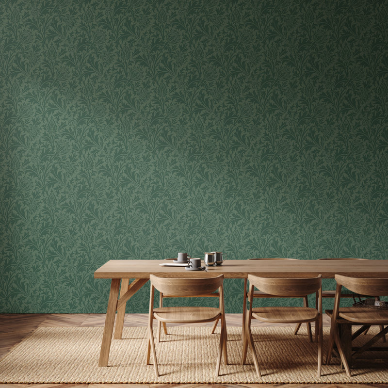 Thistle Damask - Forest