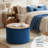 23.5" Wide Round Upholstered Ottoman With Storage-188440729