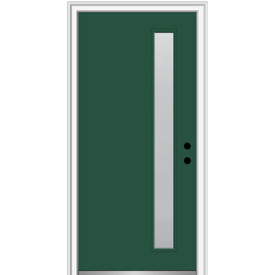 1-Lite Spotlight Fiberglass Painted Prehung Front Entry Door