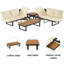 Canapé-lit d'extérieur avec fauteuil inclinable réglable-298840240