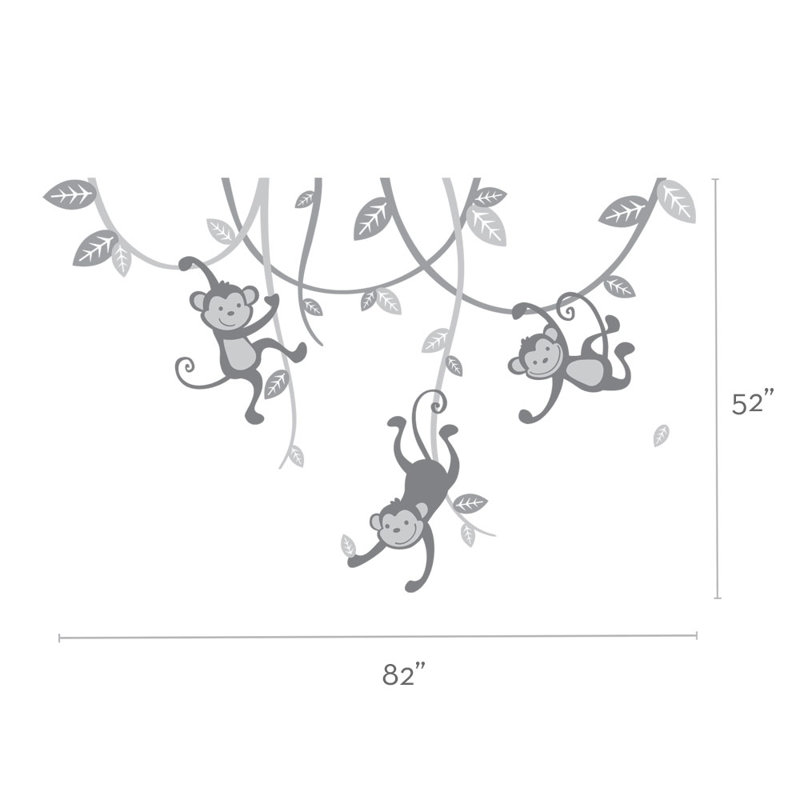 Animals Non-Wall Damaging Accent, Yellow Green/Dark Green