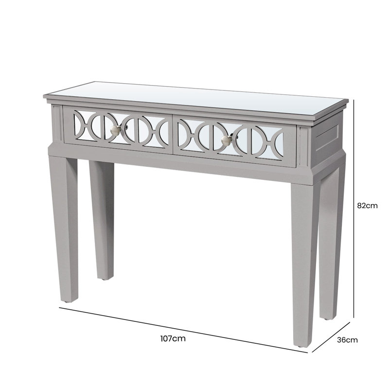 Bruen 82cm Slim Console Table for Living Room Furniture, 2 Drawers Wooden Hallway Table