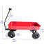 Rampe de jardinage, roues solides, wagon tout-terrain d'une capacité de poids de 280 lb, rouge