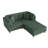 Seemab 3 - Piece Upholstered Hunter Green Corduroy Modular Sectional with Pillow Back and Removable Ottoman-300411960