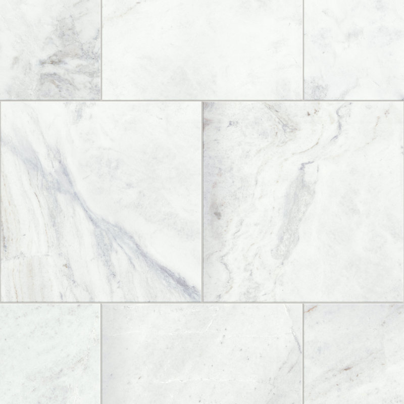 Kalta 24" x 24" Natural Stone Singular Floor Use Tile, Bianco
