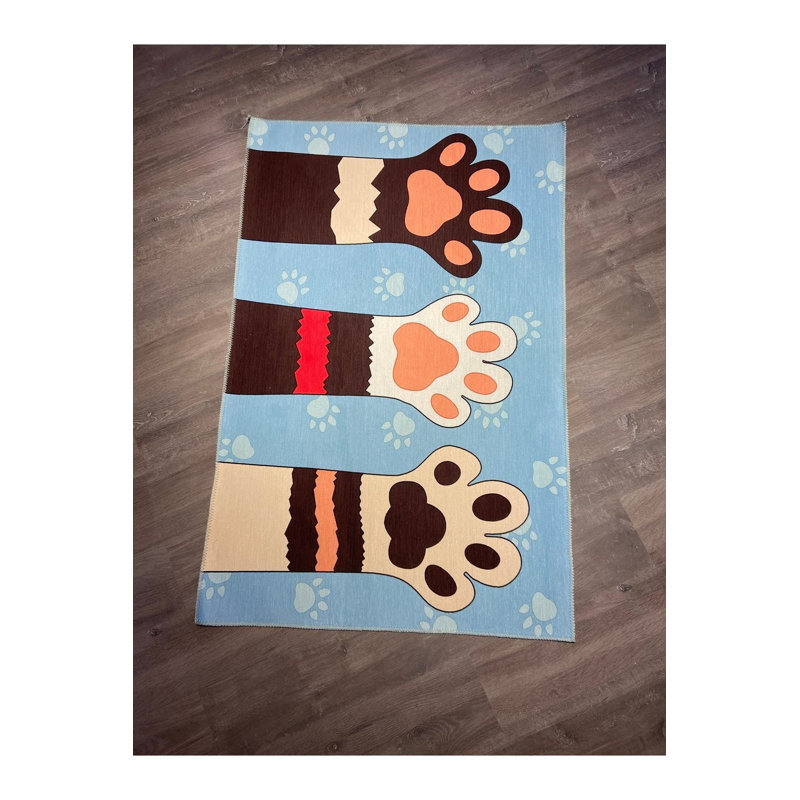 Tapis décoratif antidérapant Paw, Rectangle 2 pi 6 po x 4 pi 11 po