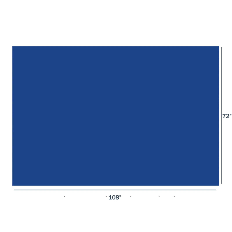 Blue Solid - Rectangle Small