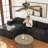 107" Compressed Sectional Sofas(Black)-1993808461