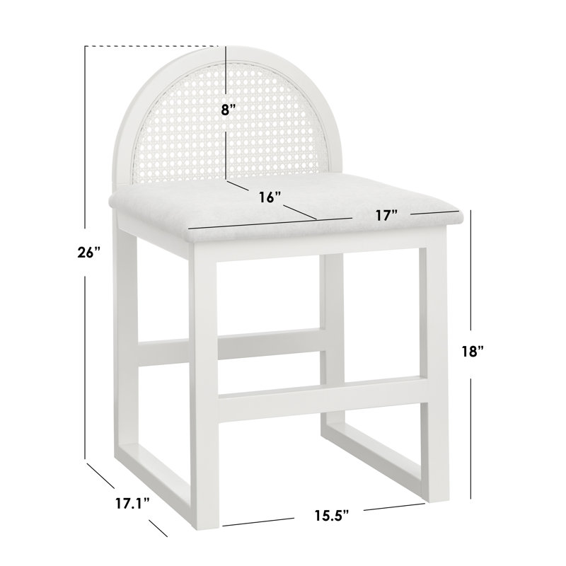 Bureau de coiffeuse et tabouret Bayview, Noyer