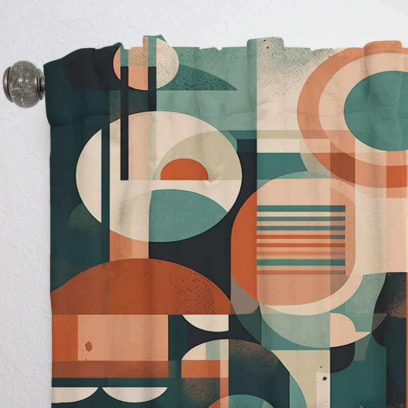 Gilt - Mid Century Artistic Transformations II - Rideau Mid-Century - Velours obscurcissant - 1 panneau, L 52 po x L 63 po