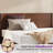 Mid Century Solid Wood Platform King Bed Frame With Wood Slat Support, Black Walnut-645595761-645595760