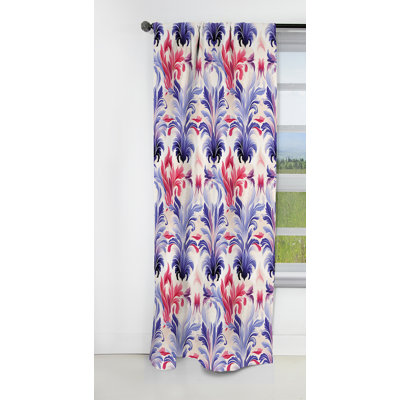 Ikat rose et mauve splendide - rideau ikat - rideau ikat occultant en velours - 1 panneaux