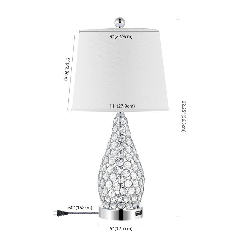 Lampe de table Fouges en métal USB