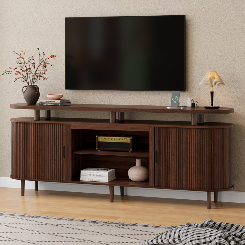 Meuble télé 70 po Mid-Century, Walnut