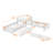 Twin Size 2 Drawers Wooden L-shaped Platform Beds with Trundle and Built-in Table-1342095377