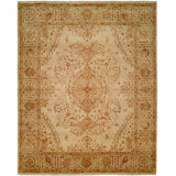 Maurer Wool Oriental Area Rug in Ivory