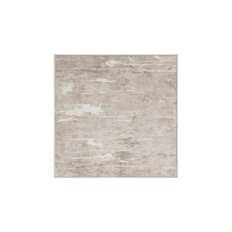 Machine Washable Beige Area Rug GSIX03621, Square 6'