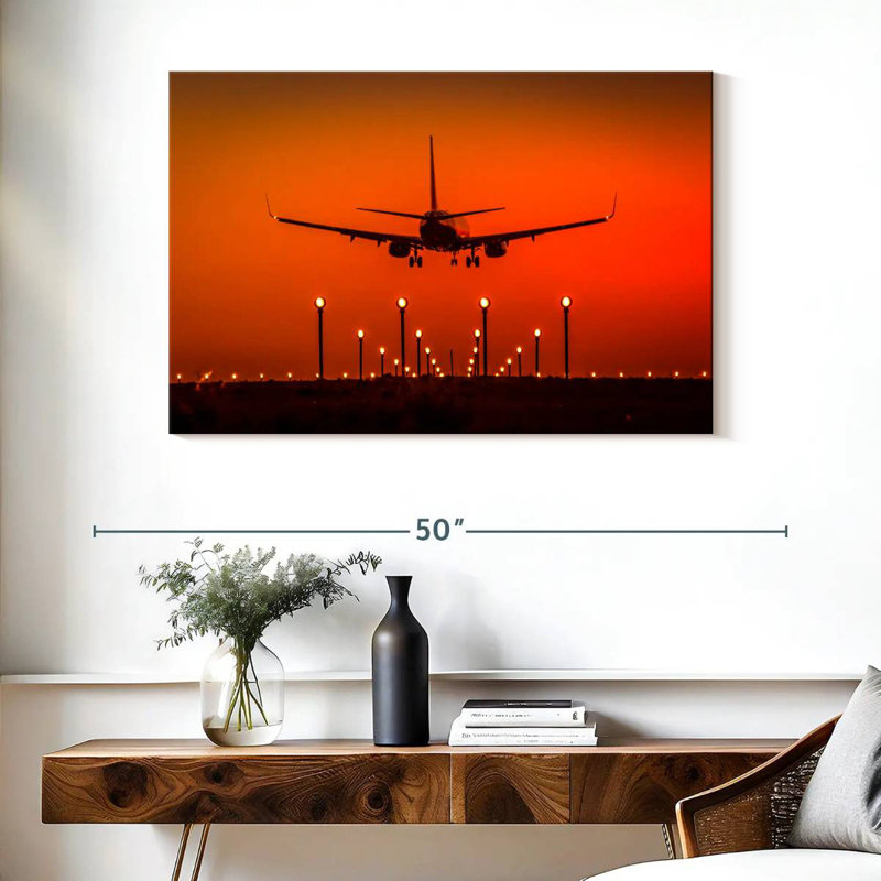 Mehar Landing Private Jet, 26" H x 39" W