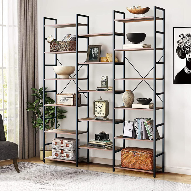 Bibliothèque Kedryn, (6 Shelves) 77.95" H x 62.2" W x 11.81" D