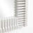 35.9'' H White Arch Rectangular Wall Mirror, Striped Frame Accent Vanity Mirror