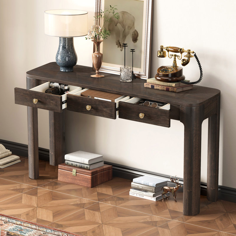 Console rustique 52 po à 3 tiroirs Rustic, Espresso