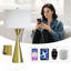 Lampe de table moderne en métal doré poli avec port USB 28 po Warrnambool pour salon de chambre à coucher-1984381075
