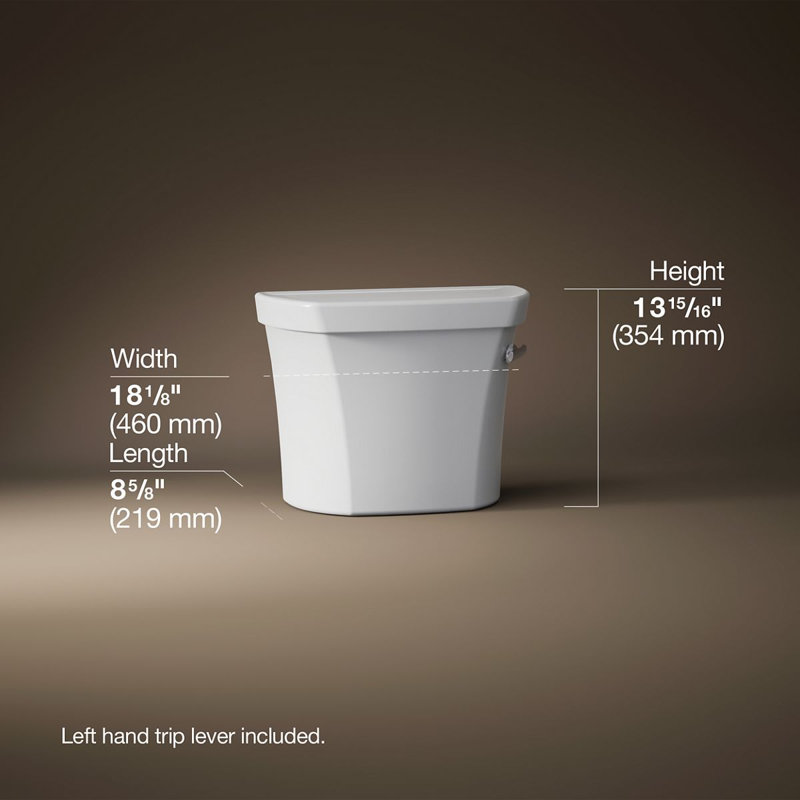 Wellworth 1.28 GPF Tank with Right-Hand Trip Lever, White