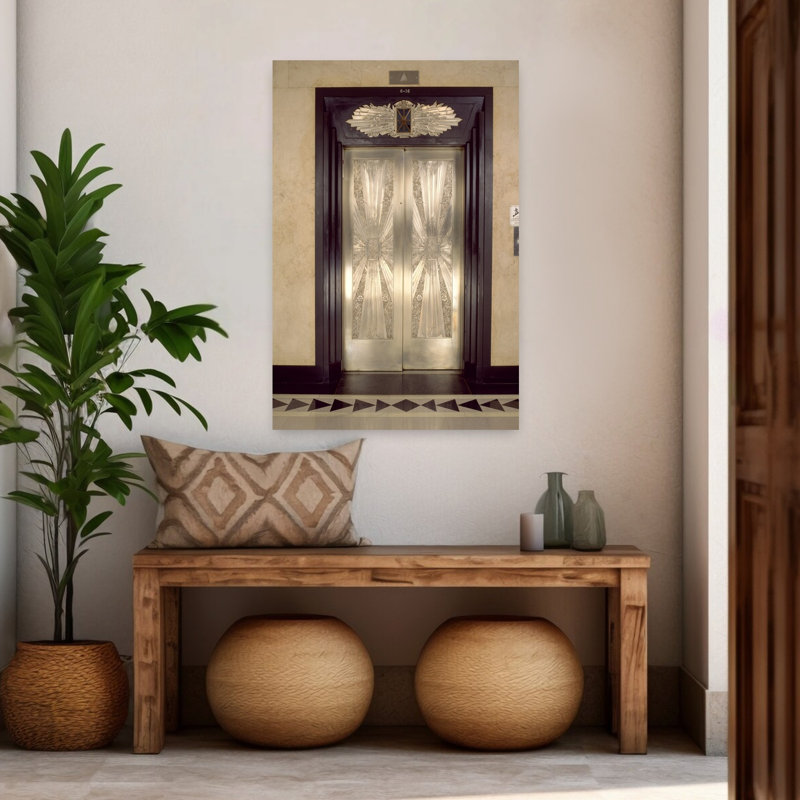 Nickel Artwork Art Deco, H 48 po x l 32 po