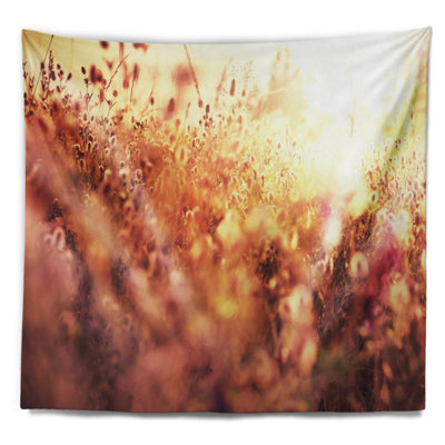 Tapisserie «Brown Shade Flowers in Sunshine»