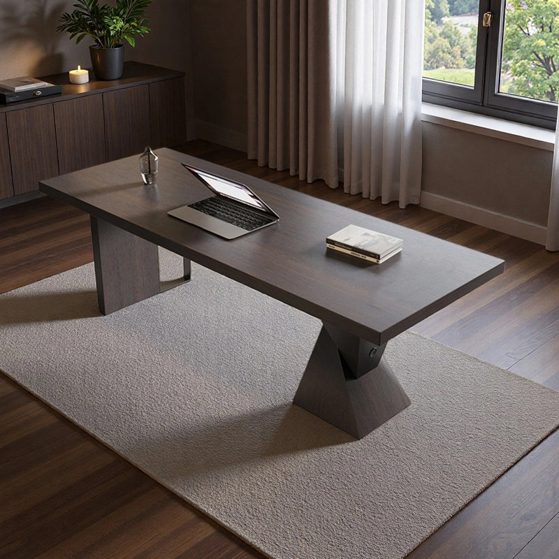 Simple and elegant office desk, 29.53" H x 78.74" W x 27.56" D