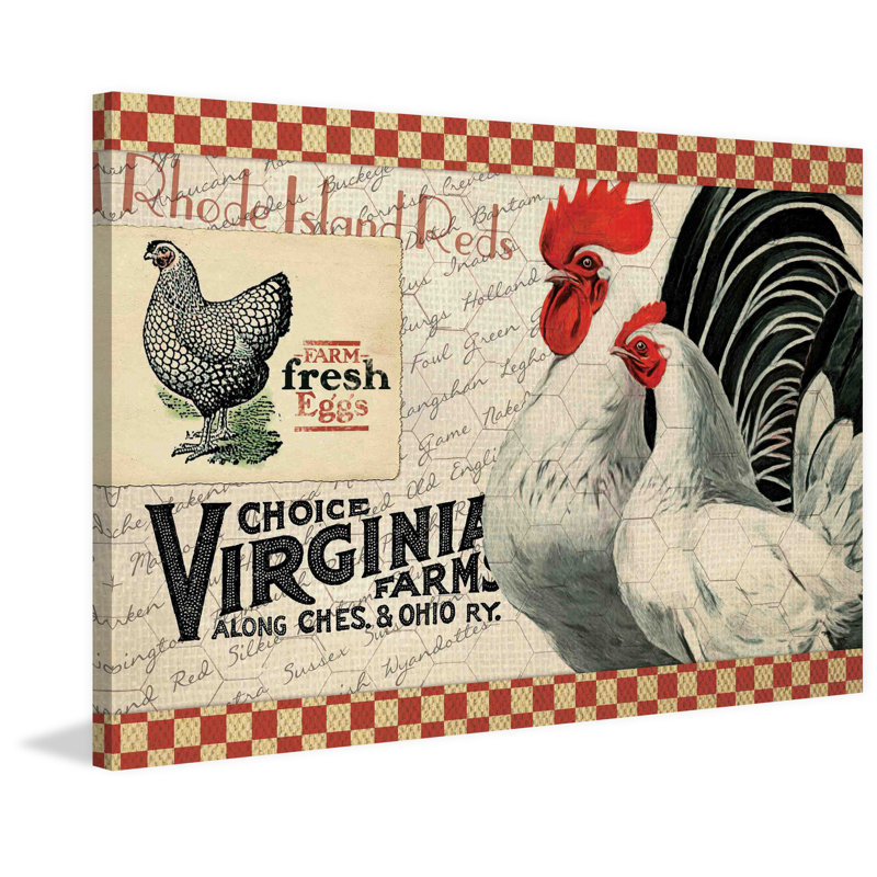 Rhode Island Reds - Wrapped Canvas Print, 61 cm H x 91 cm W