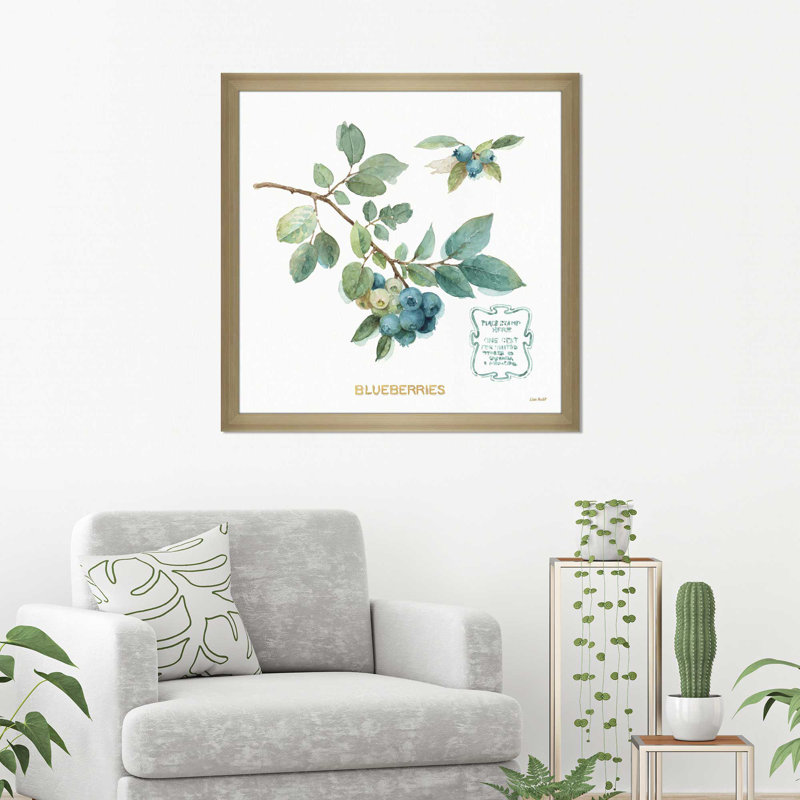 " My Greenhouse Fruit II ", 21.5" H x 21.5" W x 0.75" D, Champagne Framed