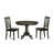 3 Pieces: 1 Table, 2 Chairs
