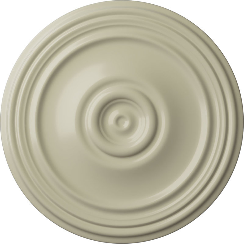 Endurathane Reece Ceiling Medallion, 21"OD x 1 1/4"P, (Fits Canopies up to 6 3/4")Hand-Painted Clear Yellow Finish