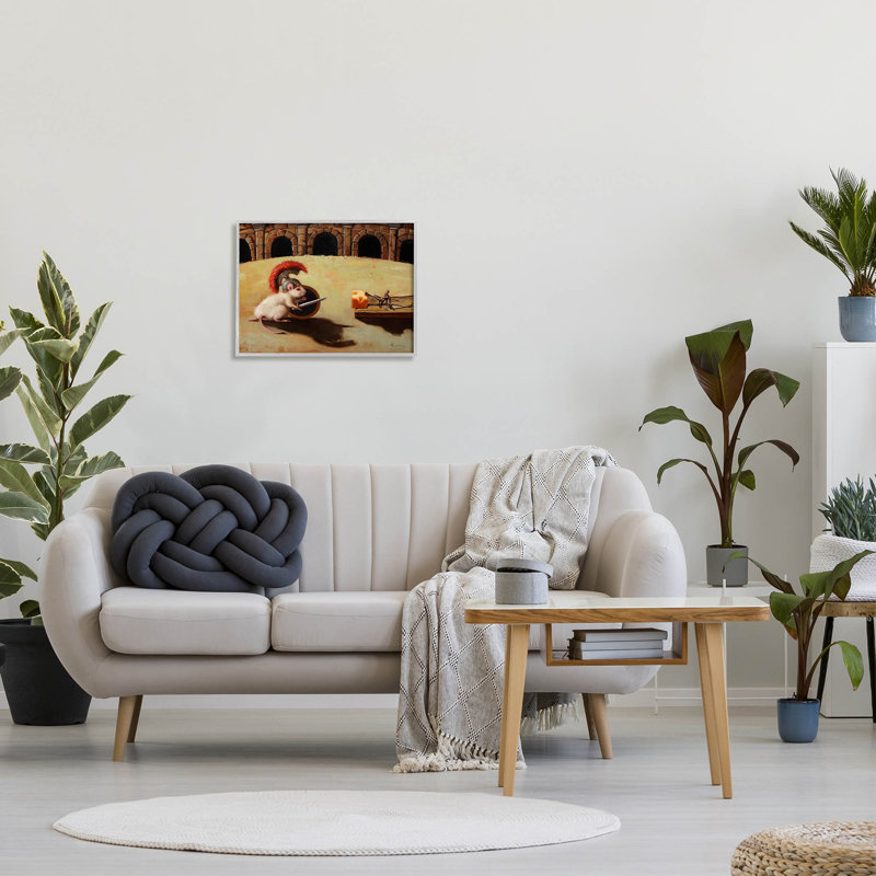 Souris et souricière, art de la giclée par Lucia Heffernan, H 16 po x l 20 po x P 1,5 po, Estampe numérique Farmhouse