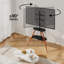 Walnut & Black Vesa TV Stand