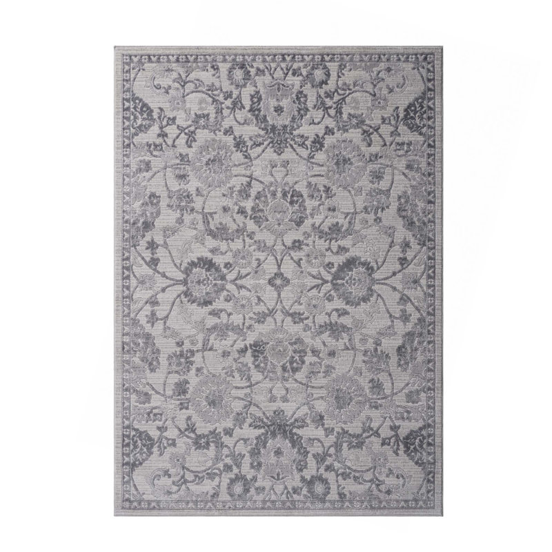 Collection Silver/Oriental Non-Shedding Living Room Bedroom Dining Home Office Stylish And Stain Resistant Area Rug