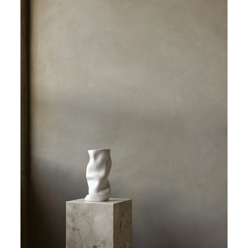 Collapse Table Vase, 7.9" H x 6.3" W x 6.3" D, White