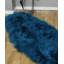 Icelandic Sheepskin Rug Double Teal Blue