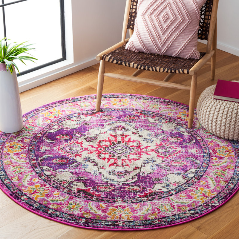 Damaris Oriental Area Rug, Round 122cm
