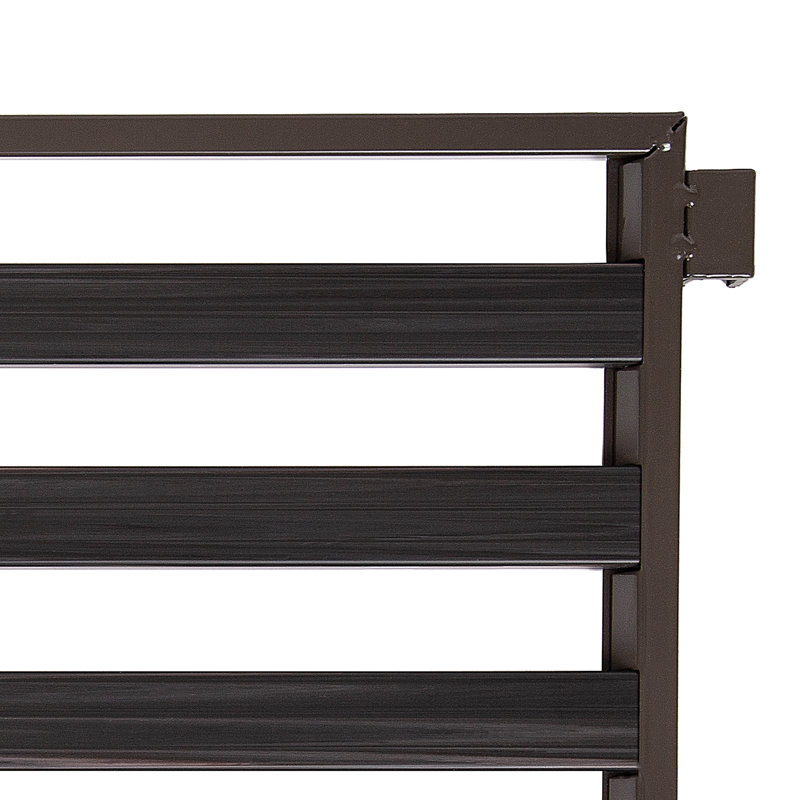 Espresso Stackable Metal 3-Tier Shoe Rack, 2-Pack