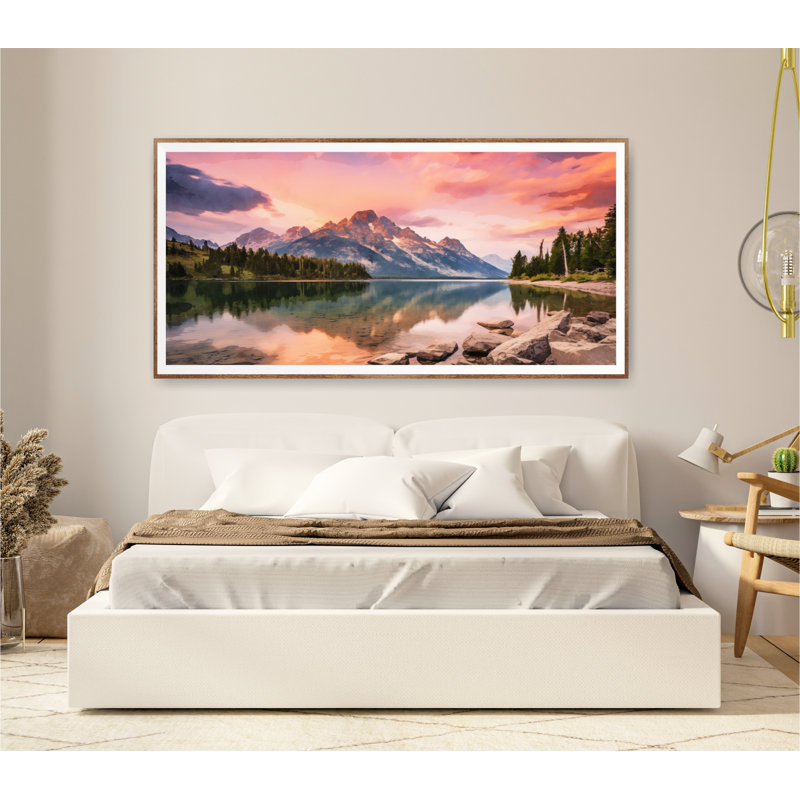 «Grand Teton National Park», affiche murale extra large, impression de voyage. Coucher de soleil, Affiche non encadrée