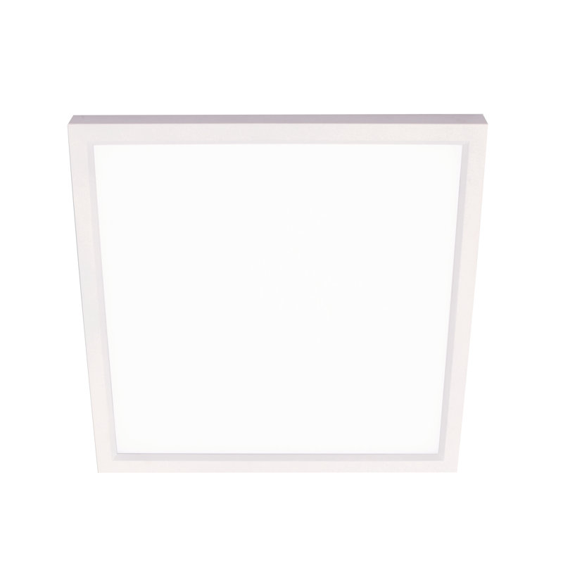 Edge LED Square Flush Mount, White, 0.67" H x 6.3" W x 6.3" D