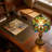 14.7 ''H Stained Glass Baroque Table Lamp, Decorative Nightstand Lamp With Bulbs