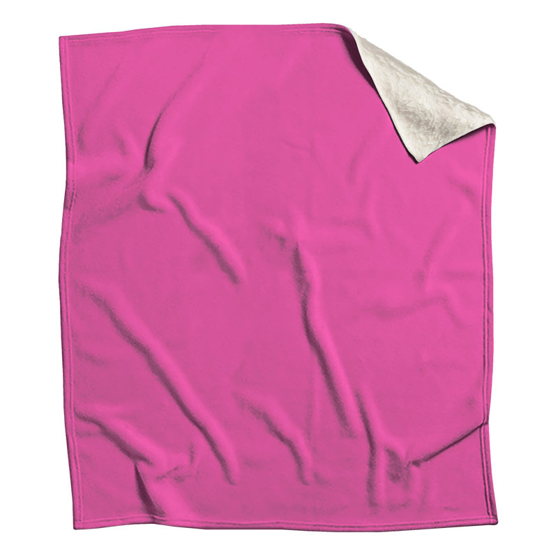 Couvertures unies à fond rose, 50 po L x 60 po H