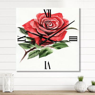 Horloge murale Rose Flower III