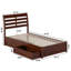 Lit plateforme avec rangement en bois massif et pied de lit Lamareon-1737587695-1737587692