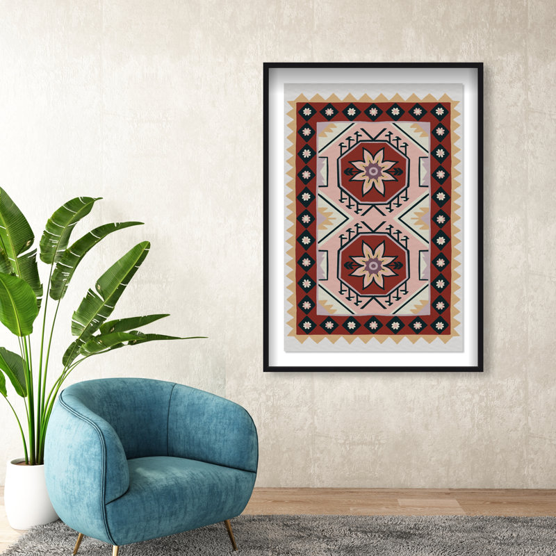 Daylight Damask Print by Oliver Gal, 37.5"H x 25.5"W, Black Shadowbox